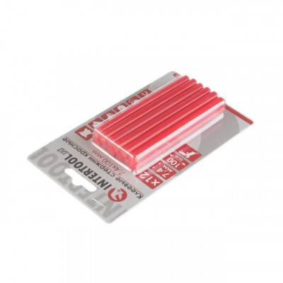 Будкрам купить Комплект красных клеевых стержней 7.4мм*100мм, 12шт. INTERTOOL RT-1043 Комплект красных клеевых стержней 7.4мм*100мм, 12шт. INTERTOOL RT-1043 2