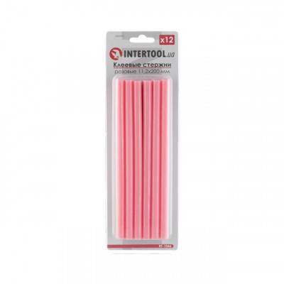 Будкрам купити Комплект розовых клеевых стержней 11.2мм*200мм, 12шт. INTERTOOL RT-1046