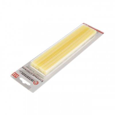 Будкрам купить Комплект желтых клеевых стержней 7.4мм*200мм, 12шт. INTERTOOL RT-1051 Комплект желтых клеевых стержней 7.4мм*200мм, 12шт. INTERTOOL RT-1051 2