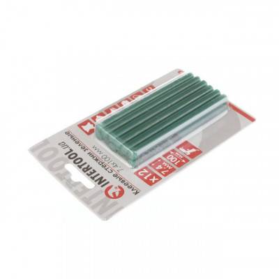 Будкрам купить Комплект зеленых клеевых стержней 7.4мм*100мм, 12шт. INTERTOOL RT-1058 Комплект зеленых клеевых стержней 7.4мм*100мм, 12шт. INTERTOOL RT-1058 2