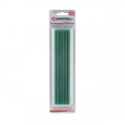 Будкрам купити Комплект зеленых клеевых стержней 7.4мм*200мм, 12шт. INTERTOOL RT-1059
