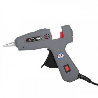 Будкрам купити Пистолет клеевой 20(65)Вт, 230В, 180-195°C под стержни 7-7.5 мм, 5-13 г/мин., выключатель. INTERTOOL RT-1101