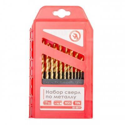 Будкрам купить Набор сверл по металлу HSS 19 шт INTERTOOL SD-0019