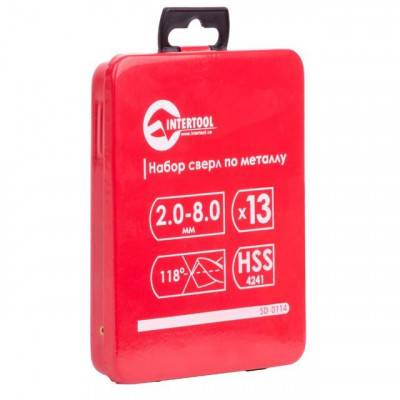 Будкрам купить Набор сверл по металлу HSS 13 шт (2.0-8.0) INTERTOOL SD-0114 Набор сверл по металлу HSS 13 шт (2.0-8.0) INTERTOOL SD-0114 4