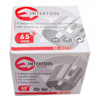 Будкрам купить Сверло алмазное трубчатое по стеклу и керамике 65 мм INTERTOOL SD-0373 Сверло алмазное трубчатое по стеклу и керамике 65 мм INTERTOOL SD-0373 3