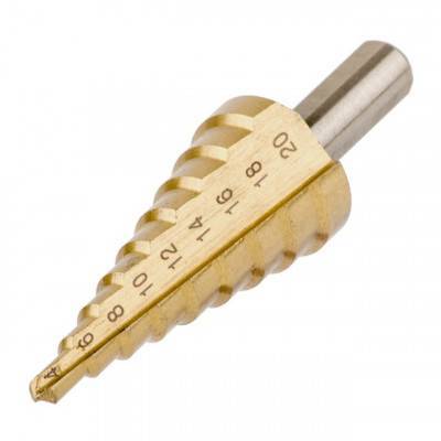 Будкрам купити Сверло ступенчатое по металлу 4-20 мм INTERTOOL SD-5820 Сверло ступенчатое по металлу 4-20 мм INTERTOOL SD-5820 4