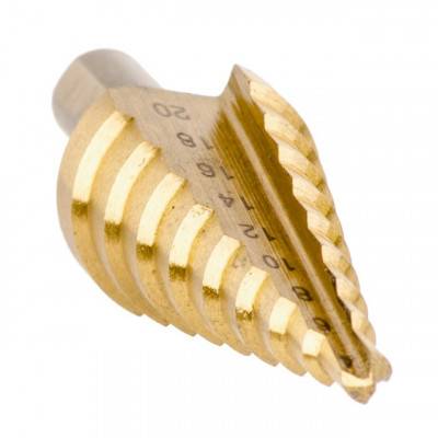 Будкрам купити Сверло ступенчатое по металлу 4-20 мм INTERTOOL SD-5820 Сверло ступенчатое по металлу 4-20 мм INTERTOOL SD-5820 5