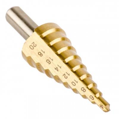 Будкрам купити Сверло ступенчатое по металлу 4-20 мм INTERTOOL SD-5820 Сверло ступенчатое по металлу 4-20 мм INTERTOOL SD-5820 7