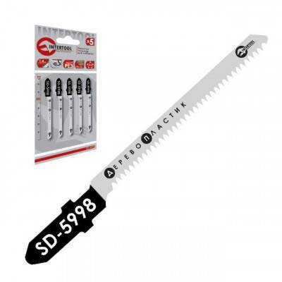 Будкрам купить Полотно пильное для лобзика рабочая длина 50 мм, расстояние между зубьями 1,4 мм для работы по дерев INTERTOOL SD-5998