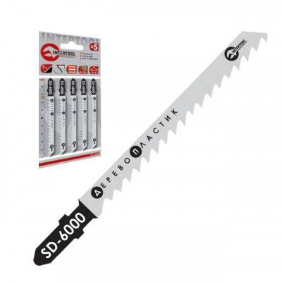 Будкрам купить Полотно пильное для лобзика рабочая длина 75 мм, расстояние между зубьями 3,0 мм для работы по дерев INTERTOOL SD-6000