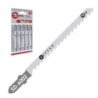 Будкрам купить Полотно пильное для лобзика рабочая длина 75 мм, расстояние между зубьями 4 мм для работы по дереву INTERTOOL SD-6002