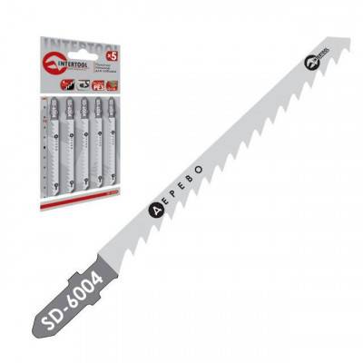 Будкрам купить Полотно пильное для лобзика рабочая длина 75 мм, расстояние между зубьями 4,0 мм для работы по дереву INTERTOOL SD-6004