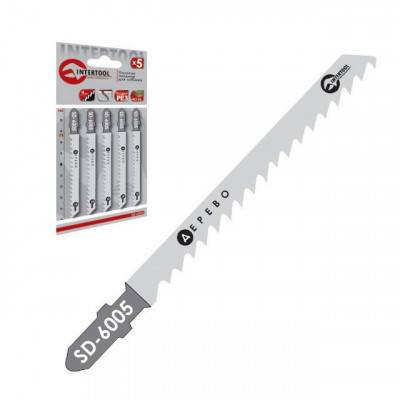 Будкрам купить  Полотно пильное для лобзика рабочая длина 75 мм, расстояние между зубьями 4,0 мм для работы по дерев INTERTOOL SD-6005