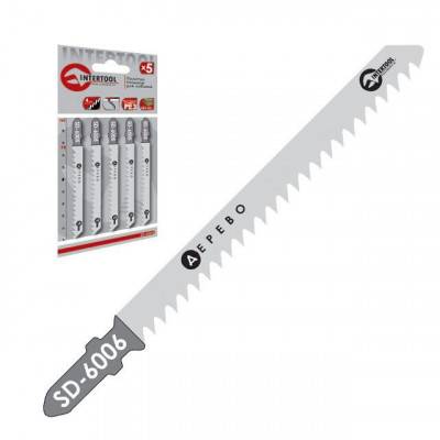 Будкрам купить Полотно пильное для лобзика по пластику 5 ед. INTERTOOL SD-6006
