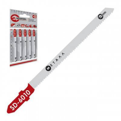 Будкрам купить Полотно пильное для лобзика, рабочая длина 75 мм, шаг зуба 1,2 мм для листового металла INTERTOOL SD-6010