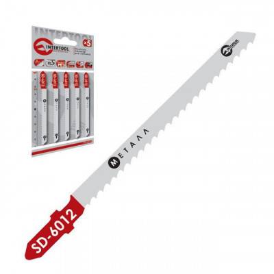 Будкрам купить Полотно пильное для лобзика рабочая длина 75 мм, шаг зуба 3 мм, для работы c цветным металлом INTERTOOL SD-6012