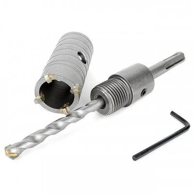 Будкрам купити Комплект: сверло корончатое по бетону 32 мм+Переходник SDS Plus 100мм INTERTOOL SD-7032 Комплект: сверло корончатое по бетону 32 мм+Переходник SDS Plus 100мм INTERTOOL SD-7032 4