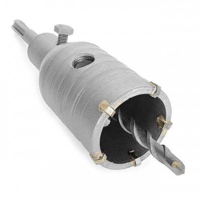 Будкрам купити Комплект: сверло корончатое по бетону 46 мм+Переходник SDS Plus 100мм INTERTOOL SD-7046 Комплект: сверло корончатое по бетону 46 мм+Переходник SDS Plus 100мм INTERTOOL SD-7046 3