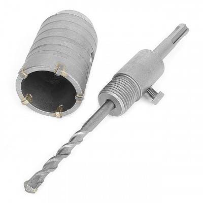 Будкрам купити Комплект: сверло корончатое по бетону 46 мм+Переходник SDS Plus 100мм INTERTOOL SD-7046 Комплект: сверло корончатое по бетону 46 мм+Переходник SDS Plus 100мм INTERTOOL SD-7046 5