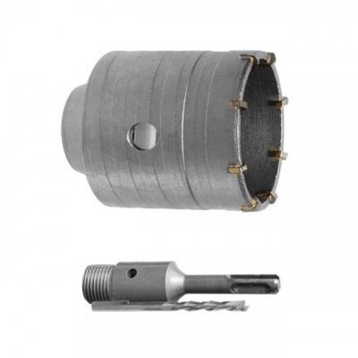 Будкрам купити Комплект: сверло корончатое по бетону 55 мм+Переходник SDS Plus 100мм INTERTOOL SD-7055