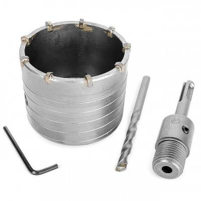 Будкрам купити Комплект: сверло корончатое по бетону 75 мм+Переходник SDS Plus 100мм INTERTOOL SD-7075 Комплект: сверло корончатое по бетону 75 мм+Переходник SDS Plus 100мм INTERTOOL SD-7075 5