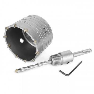 Будкрам купити Комплект: сверло корончатое по бетону 80 мм+Переходник SDS Plus 100мм INTERTOOL SD-7080 Комплект: сверло корончатое по бетону 80 мм+Переходник SDS Plus 100мм INTERTOOL SD-7080 3