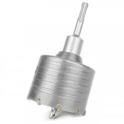 Будкрам купити Комплект: сверло корончатое по бетону 80 мм+Переходник SDS Plus 100мм INTERTOOL SD-7080