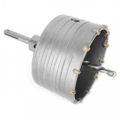 Будкрам купити Комплект: сверло корончатое по бетону 105 мм + переходник SDS Plus 100мм INTERTOOL SD-7105 Комплект: сверло корончатое по бетону 105 мм + переходник SDS Plus 100мм INTERTOOL SD-7105 2