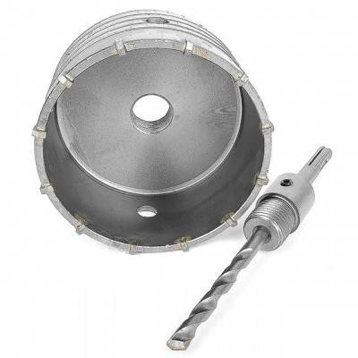 Будкрам купити Комплект: сверло корончатое по бетону 105 мм + переходник SDS Plus 100мм INTERTOOL SD-7105 Комплект: сверло корончатое по бетону 105 мм + переходник SDS Plus 100мм INTERTOOL SD-7105 4