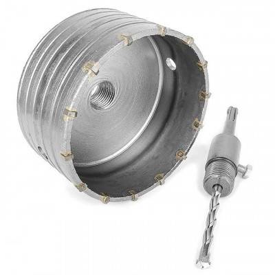 Будкрам купити Комплект: сверло корончатое по бетону 120 мм + переходник SDS-plus 100мм INTERTOOL SD-7120 Комплект: сверло корончатое по бетону 120 мм + переходник SDS-plus 100мм INTERTOOL SD-7120 2