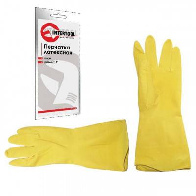 Будкрам купить Перчатка латексная 10"/XL INTERTOOL SP-0019