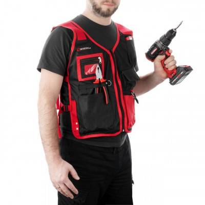 Будкрам купити Жилет слесарно-строительный, 7 карманов, полиэстер INTERTOOL SP-1001 Жилет слесарно-строительный, 7 карманов, полиэстер INTERTOOL SP-1001 2