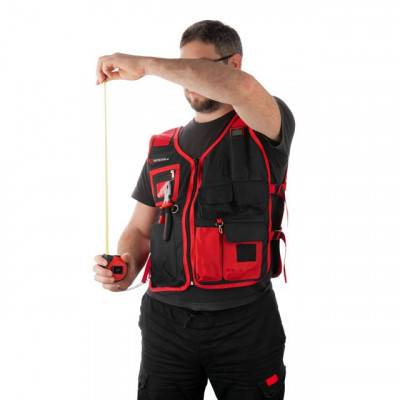 Будкрам купити Жилет слесарно-строительный, 7 карманов, полиэстер INTERTOOL SP-1001 Жилет слесарно-строительный, 7 карманов, полиэстер INTERTOOL SP-1001 3