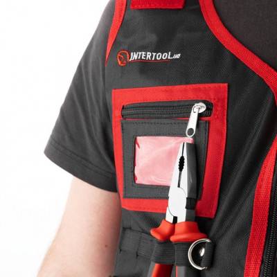 Будкрам купити Жилет слесарно-строительный, 7 карманов, полиэстер INTERTOOL SP-1001 Жилет слесарно-строительный, 7 карманов, полиэстер INTERTOOL SP-1001 4