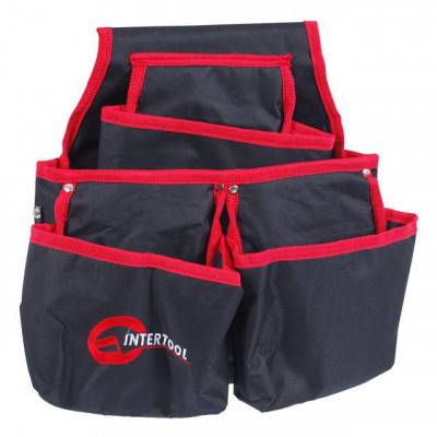 Будкрам купить Сумка поясная слесарно-строительная, 4 кармана, полиэстер INTERTOOL SP-1031