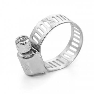 Будкрам купить Хомут стальной оцинкованный 8 мм D 11-20 мм (упаковка 10 шт) INTERTOOL TC-0011