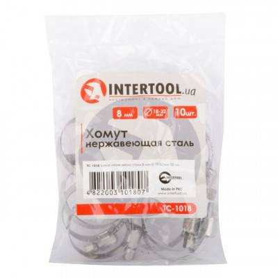 Будкрам купити Хомут нержавеющая сталь 12,7 мм D 13-23 мм INTERTOOL TC-1113 Хомут нержавеющая сталь 12,7 мм D 13-23 мм INTERTOOL TC-1113 2