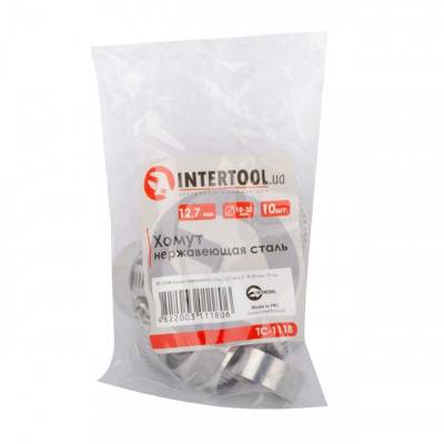 Будкрам купить Хомут нержавеющая сталь 12,7 мм D 18-32 мм INTERTOOL TC-1118 Хомут нержавеющая сталь 12,7 мм D 18-32 мм INTERTOOL TC-1118 2