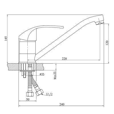 Будкрам купить Смеситель для кухни SW G-Ferro Mars 002 Смеситель для кухни SW G-Ferro Mars 002 2