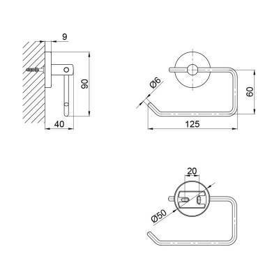 Будкрам купить Держатель для туалетной бумаги SW 22-104CRM Держатель для туалетной бумаги SW 22-104CRM 2