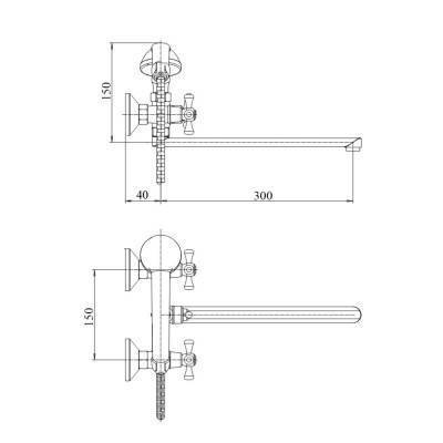 Будкрам купить Смеситель для ванны SW Omega 146 Смеситель для ванны SW Omega 146 2