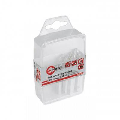 Будкрам купити Комплект отверточных насадок 4 мм 1/4"x 50 мм - 10 шт. INTERTOOL VT-0034