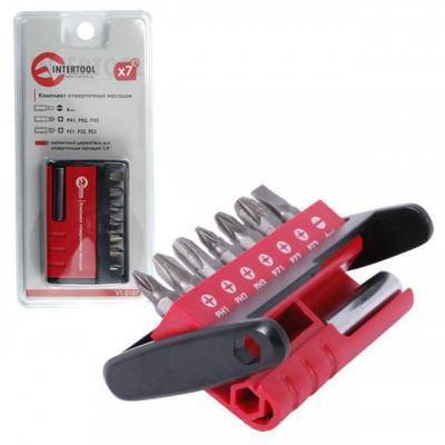 Будкрам купити Набор насадок на отвертку 7 шт. INTERTOOL VT-0107
