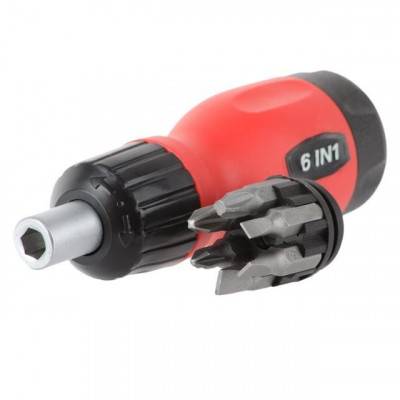 Будкрам купить Отвертка реверсивная с комплектом насадок 6 ед. INTERTOOL VT-1009 Отвертка реверсивная с комплектом насадок 6 ед. INTERTOOL VT-1009 3