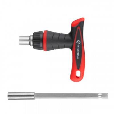 Будкрам купить Отвертка Т-образная реверсионная c комплектом насадок 15ед. INTERTOOL VT-1015