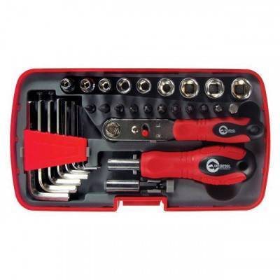 Будкрам купить Отвертка с набором инструмента 35 ед., пластиковый футляр. INTERTOOL VT-1035