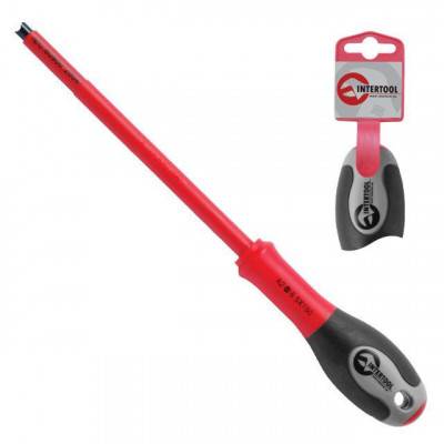 Будкрам купити Отвертка изолированная шлицевая 1,0x5,50 мм, 125 мм, 1000 В INTERTOOL VT-3206