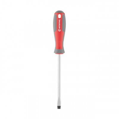 Будкрам купити Отвертка шлицевая SL8.0*150 мм, CR-V INTERTOOL VT-3312 Отвертка шлицевая SL8.0*150 мм, CR-V INTERTOOL VT-3312 3