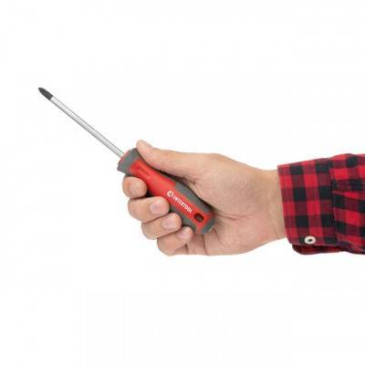 Будкрам купити Отвертка крестовая PH2*100 мм, CR-V INTERTOOL VT-3320 Отвертка крестовая PH2*100 мм, CR-V INTERTOOL VT-3320 4