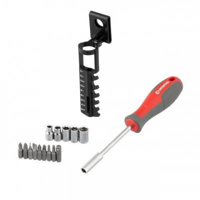 Будкрам купить Отвертка с магнитным держателем для насадок 1/4" 100 мм, с комплектом насадок 15 ед INTERTOOL VT-3343 Отвертка с магнитным держателем для насадок 1/4" 100 мм, с комплектом насадок 15 ед INTERTOOL VT-3343 3